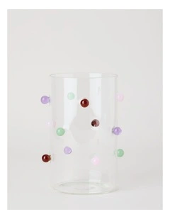 Dotty Glass Vase 20cm in Multicolour