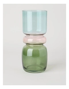 Gia Glass Vase 29cm in Multicolour