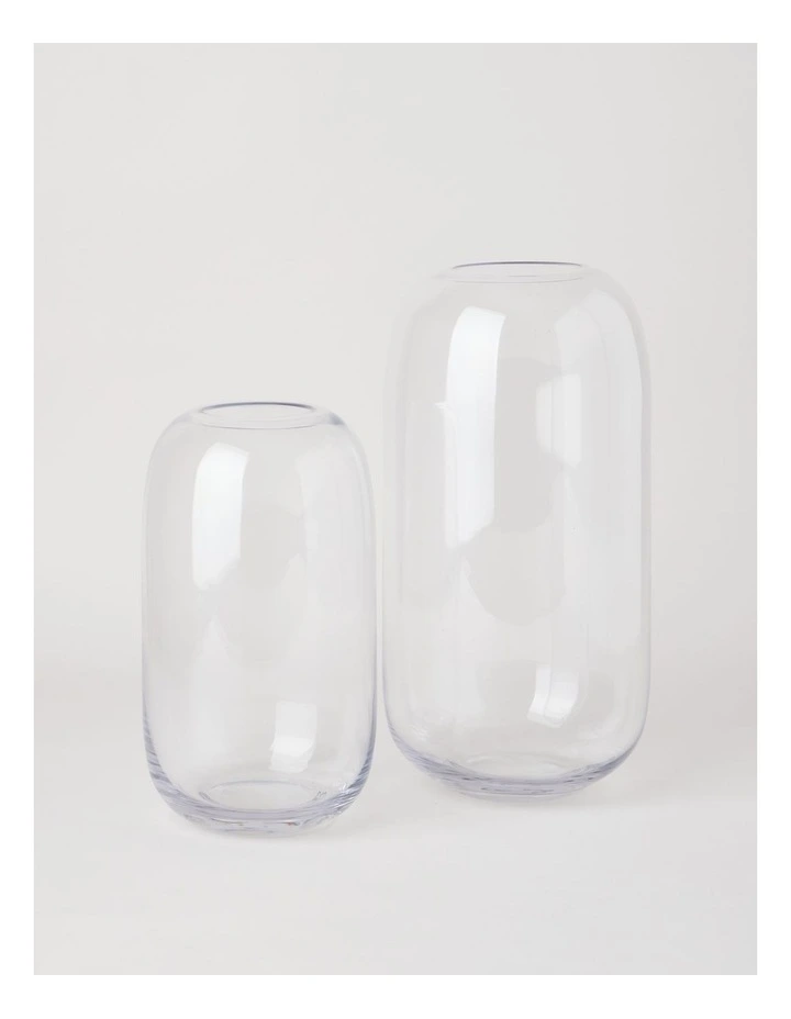 Glass Vase 34.5cm in Clear image 4