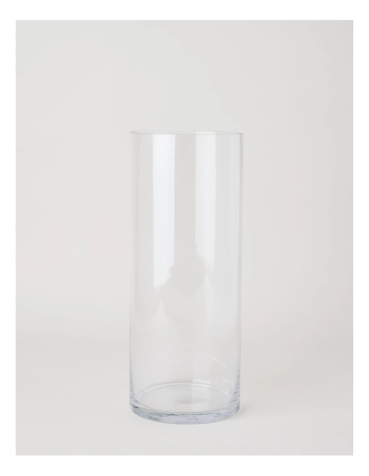 Glass Cylinder Vase 39cm in Clear image 1