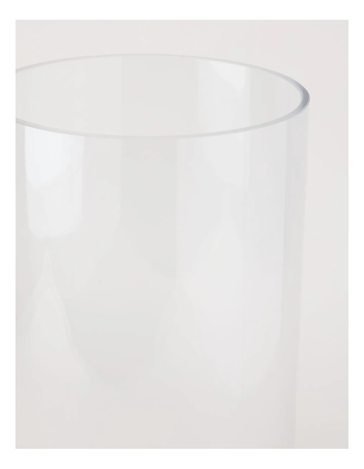 Glass Cylinder Vase 39cm in Clear image 3