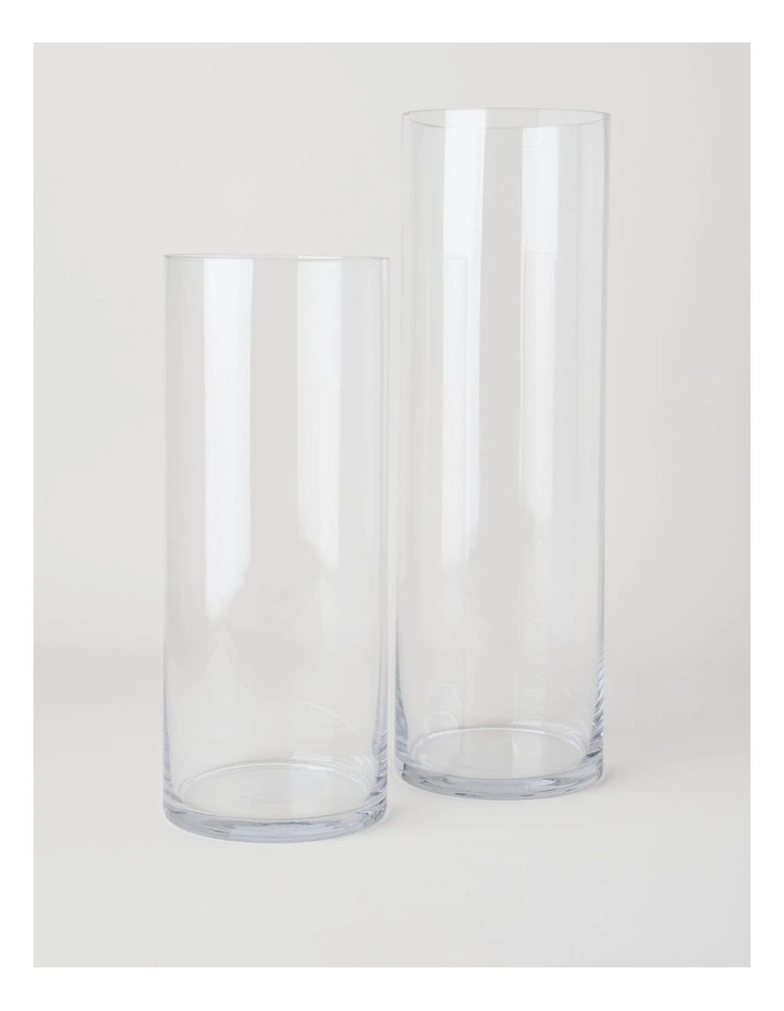Cylinder Glass Vase 50cm in Clear image 4