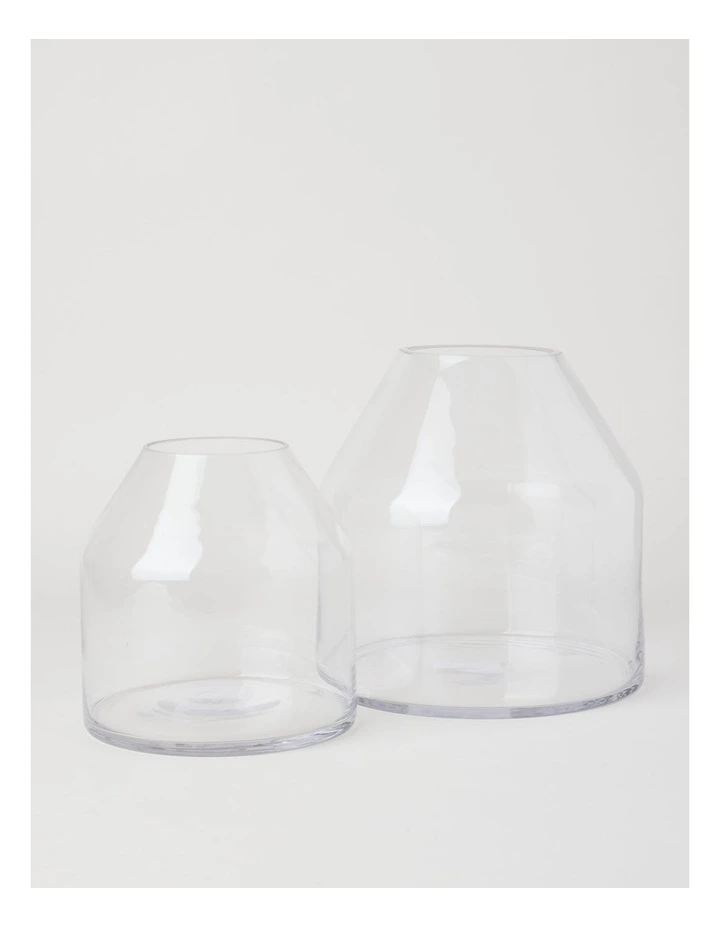 Glass Vase 25cm in Clear image 4