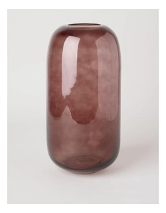 Glass Vase 34.5cm in Brown