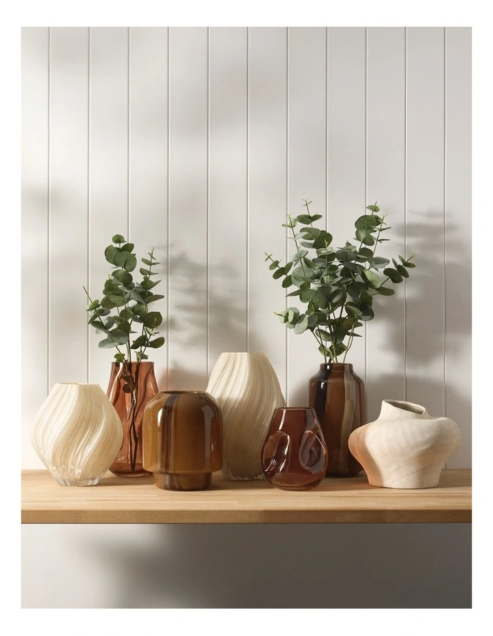 Hari Glass Vase 26cm in Brown image 2