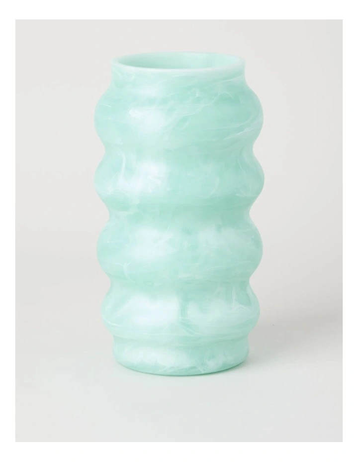 Resin Marble Vase 26cm in Mint image 1