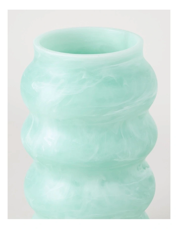Resin Marble Vase 26cm in Mint image 2