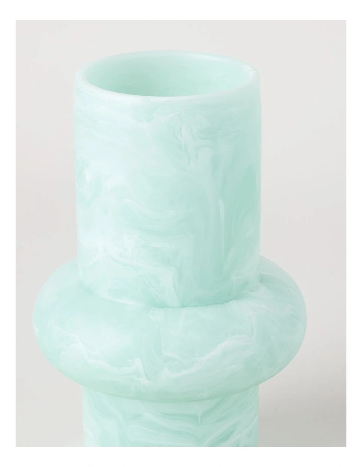 Resin Marble Vase 23cm in Mint image 2