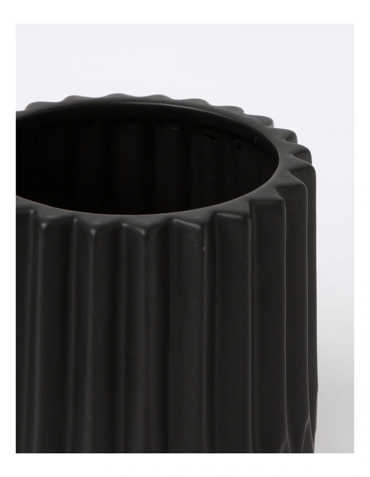 Anthracite Textured Planter 14x14x14.5cm in Black image 3