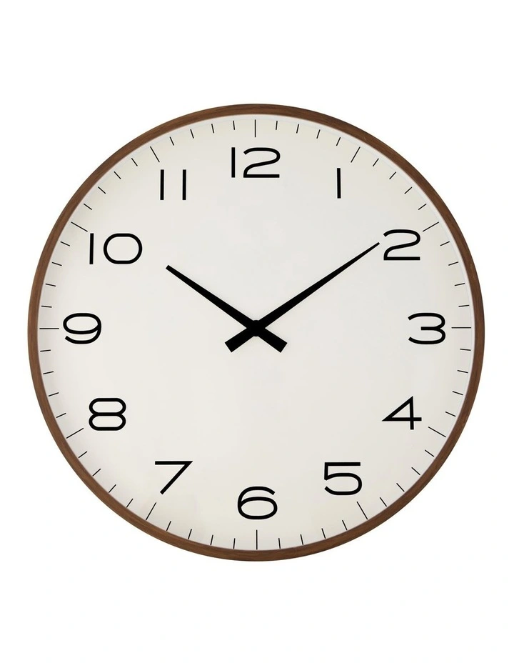 Cody Wall Clock in White/Walnut image 1