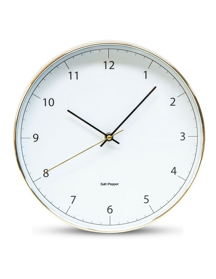 Salt Pepper Blair Wall Clock 31cm White Gold Myer