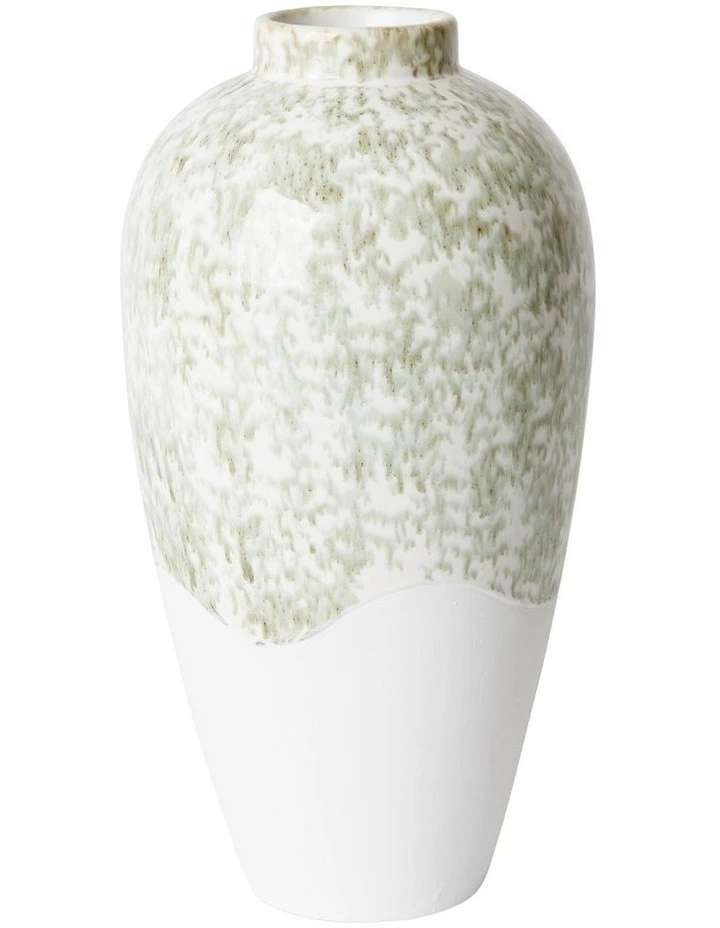 Annika Decorative Vessel 22x22x42cm in Green/White image 1