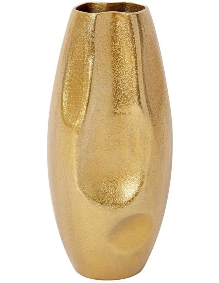 Wrigley Vase 13x11x29cm in Gold image 1