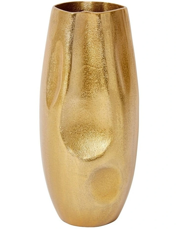 Wrigley Vase 16x14x34cm in Gold image 1