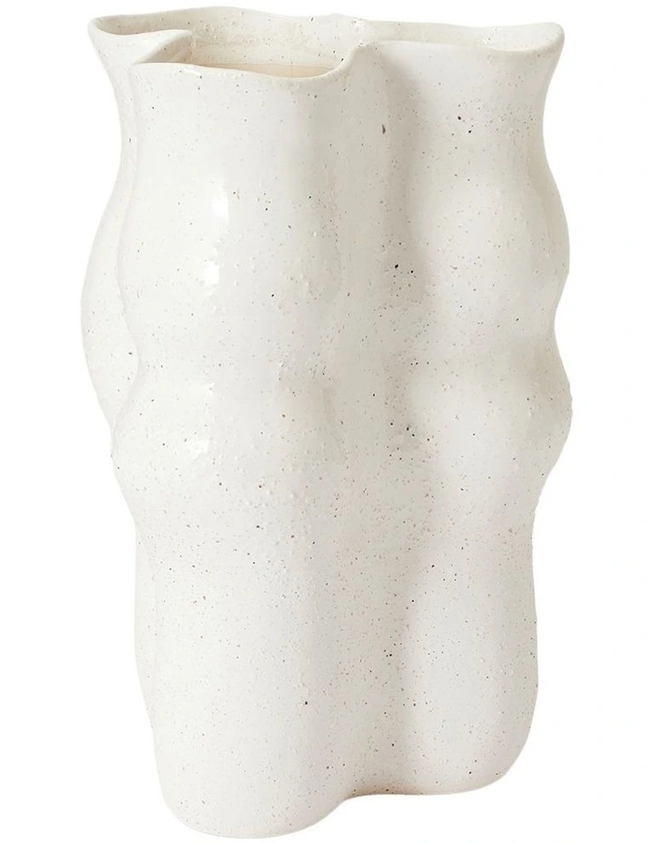 August Wavy Vase 22X20.5x33cm in Cream image 1