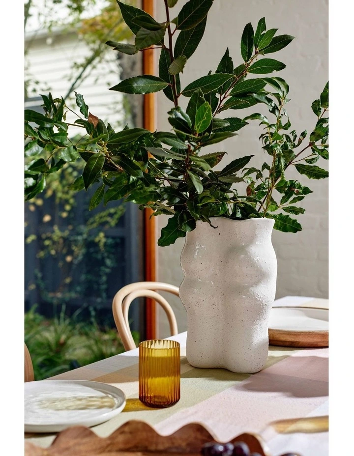 August Wavy Vase 22X20.5x33cm in Cream image 3