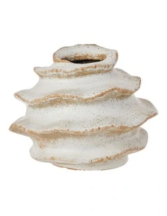 Fossil Bud Vase Short D13x10.4cm in Taupe