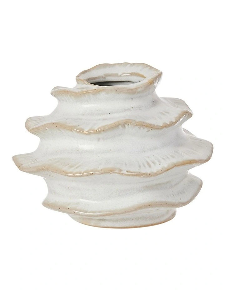 Fossil Bud Vase Short D13x10.4cm in Natural image 1