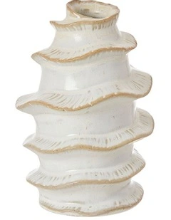 Fossil Bud Vase Tall D10.8x15.7cm in Natural