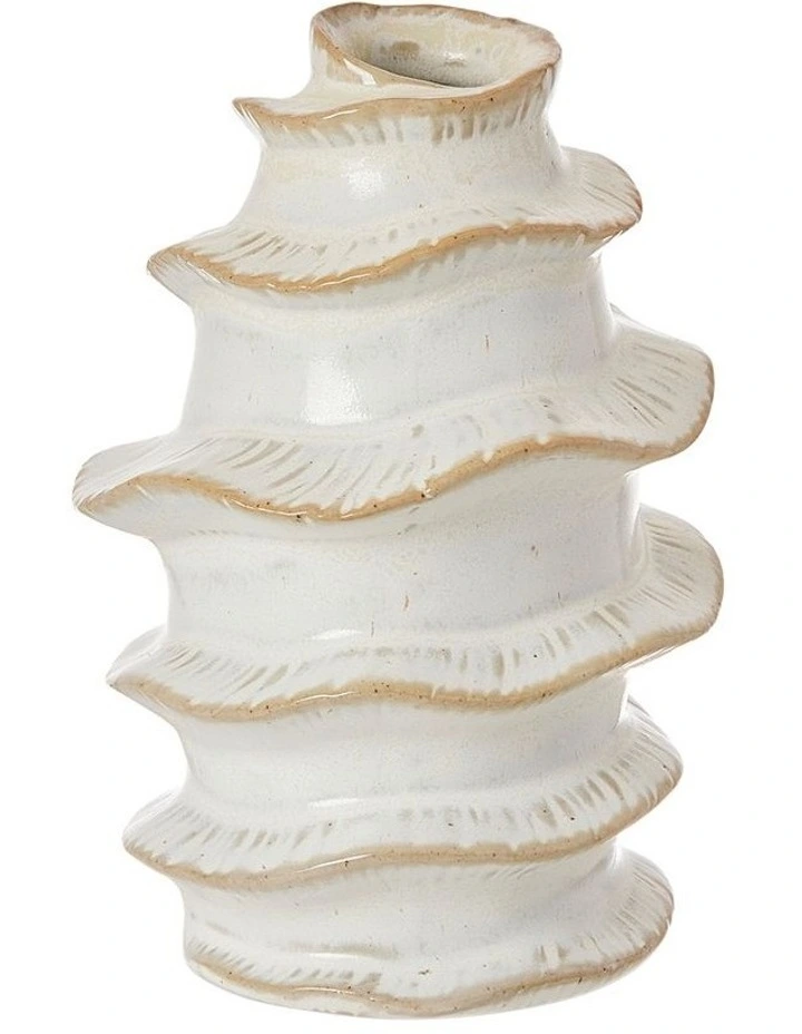 Fossil Bud Vase Tall D10.8x15.7cm in Natural image 1