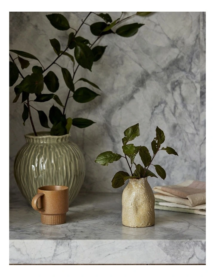 Jarah Textured Vase D20.5XH21.5cm in Sage Green image 5