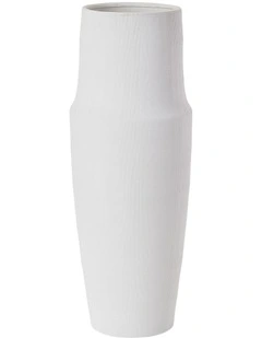 Nelson White Textured Vase Large D20.5xh54cm
