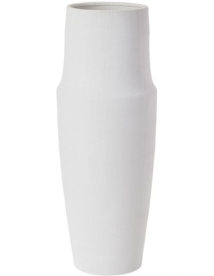 Nelson White Textured Vase Large D20.5xh54cm image 1