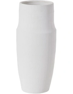 Nelson White Textured Vase Medium D18xh45cm