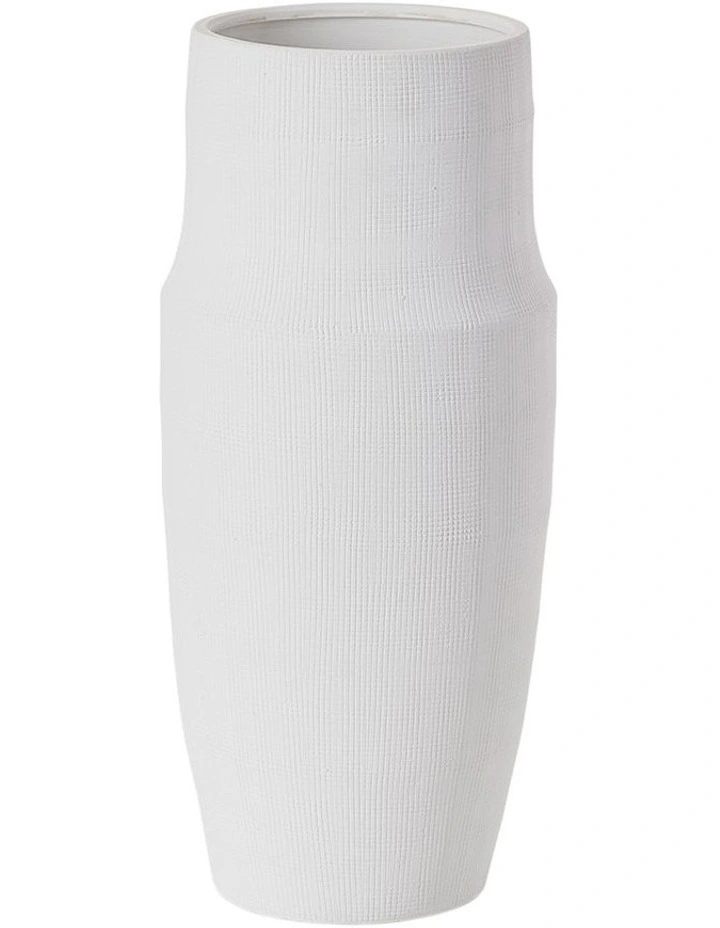 Nelson White Textured Vase Medium D18xh45cm image 1
