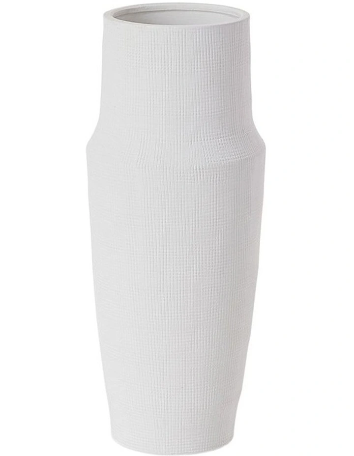 Nelson White Textured Vase Small D14xh34.5cm image 1