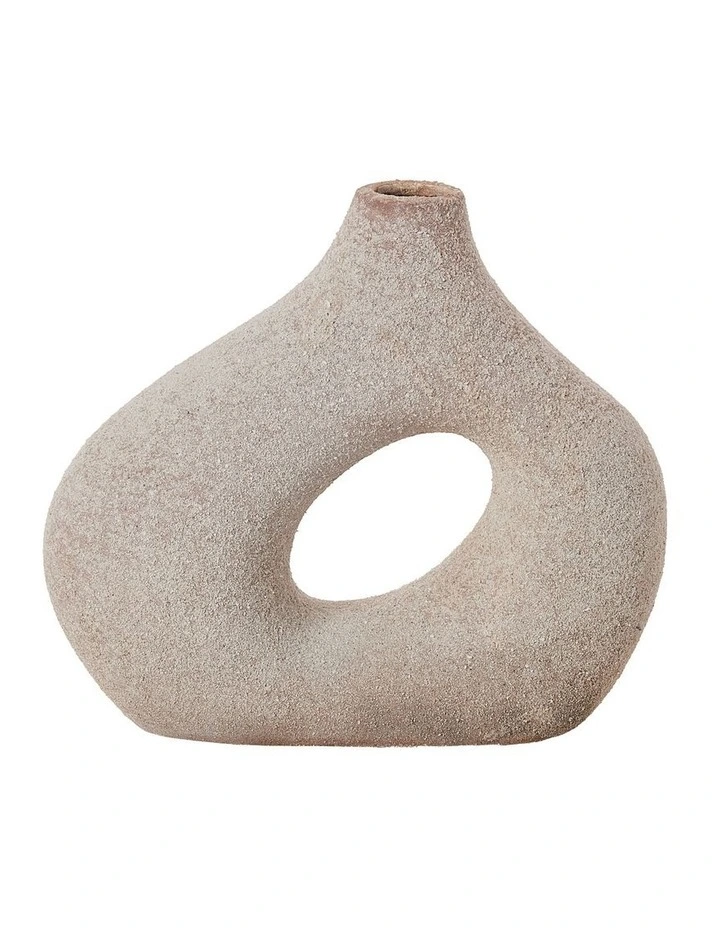 Otis Textured Vase 23x7x20cm in Natural image 1