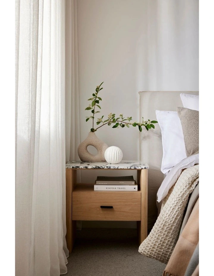 Otis Textured Vase 23x7x20cm in Natural image 3