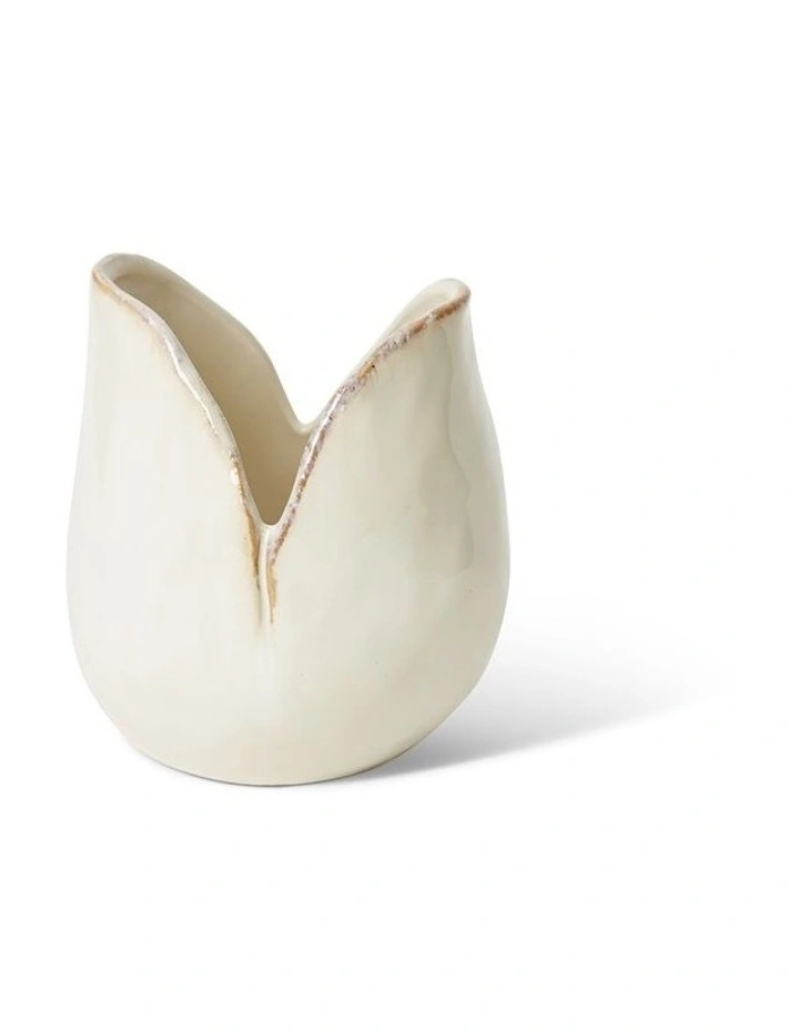 Elme Living Gaia Vase Short White 16 image 1