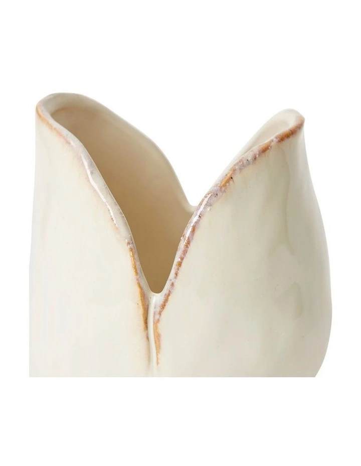Elme Living Gaia Vase Short White 16 image 2