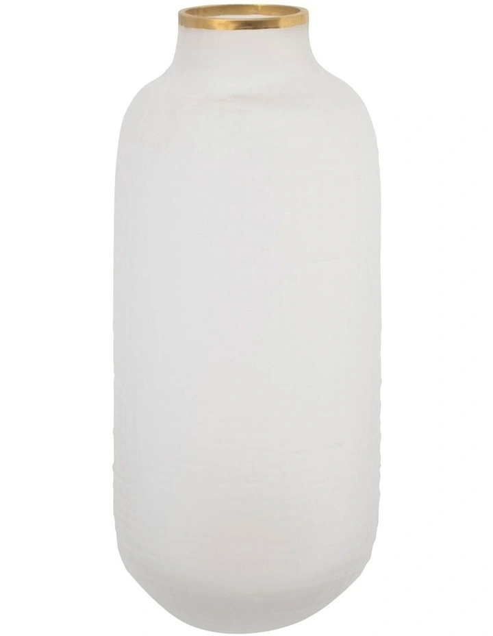 Byron Vase 12.5x28cm White/Gold image 1
