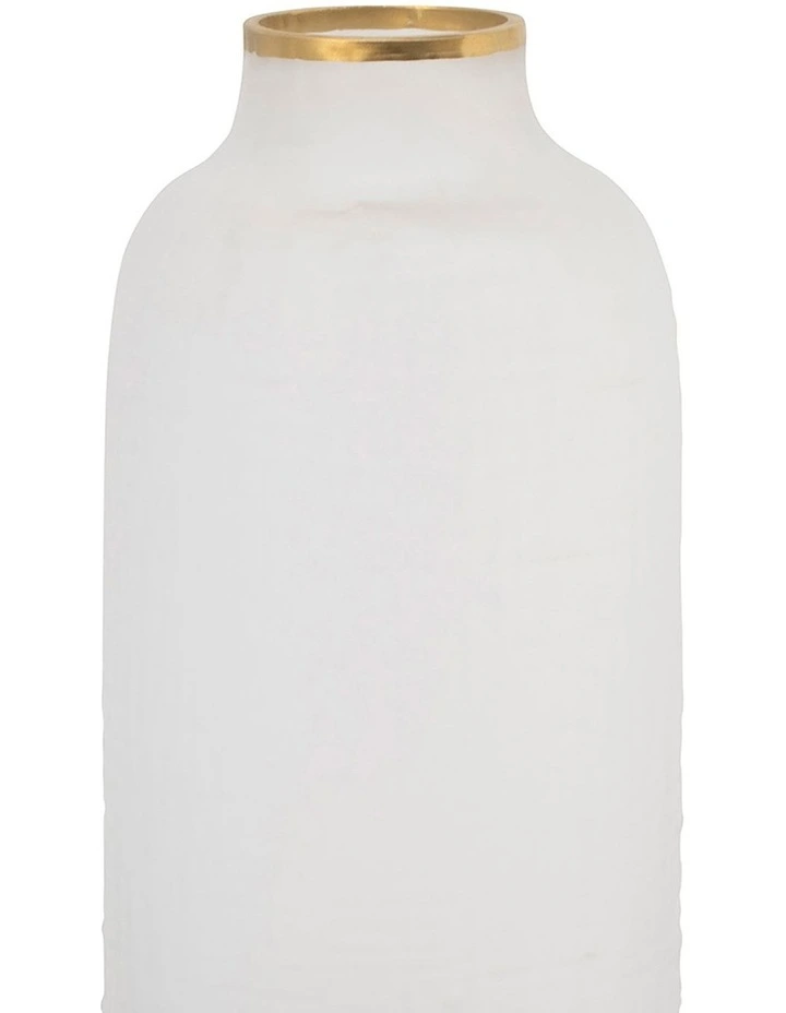Byron Vase 12.5x28cm White/Gold image 2