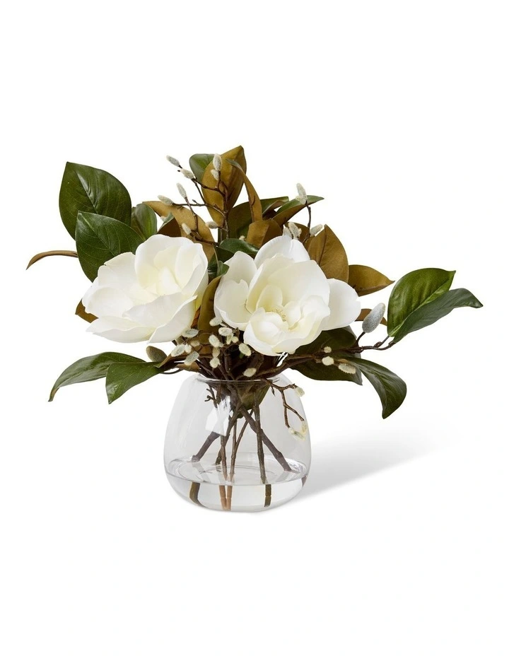 Magnolia Leaf Mix-Alma Vase in White image 1