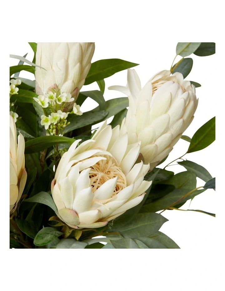 Protea Eucy Mix Gabbie Vase in White/Green image 2