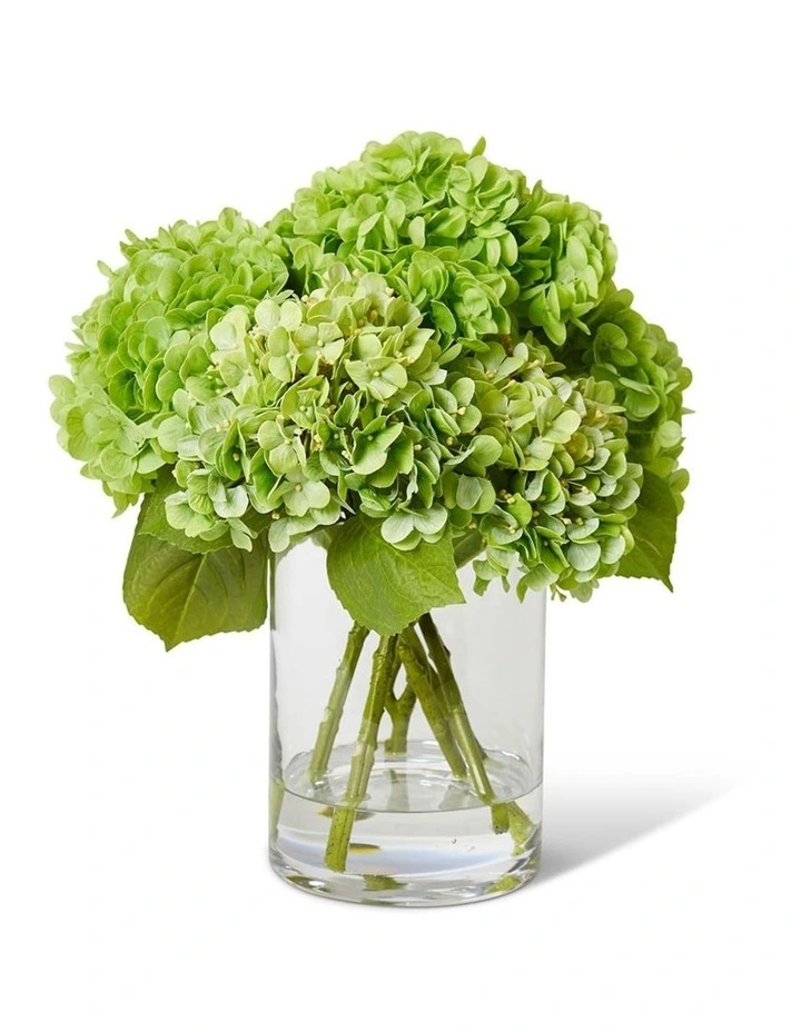 Hydrangea Mix in Green/Clear 39cm image 1