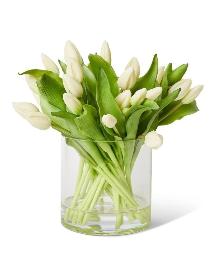 Tulip Bud in White/Clear 29cm image 1