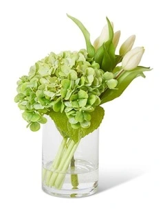 Hydrangea Tulip Mix in Green 29cm