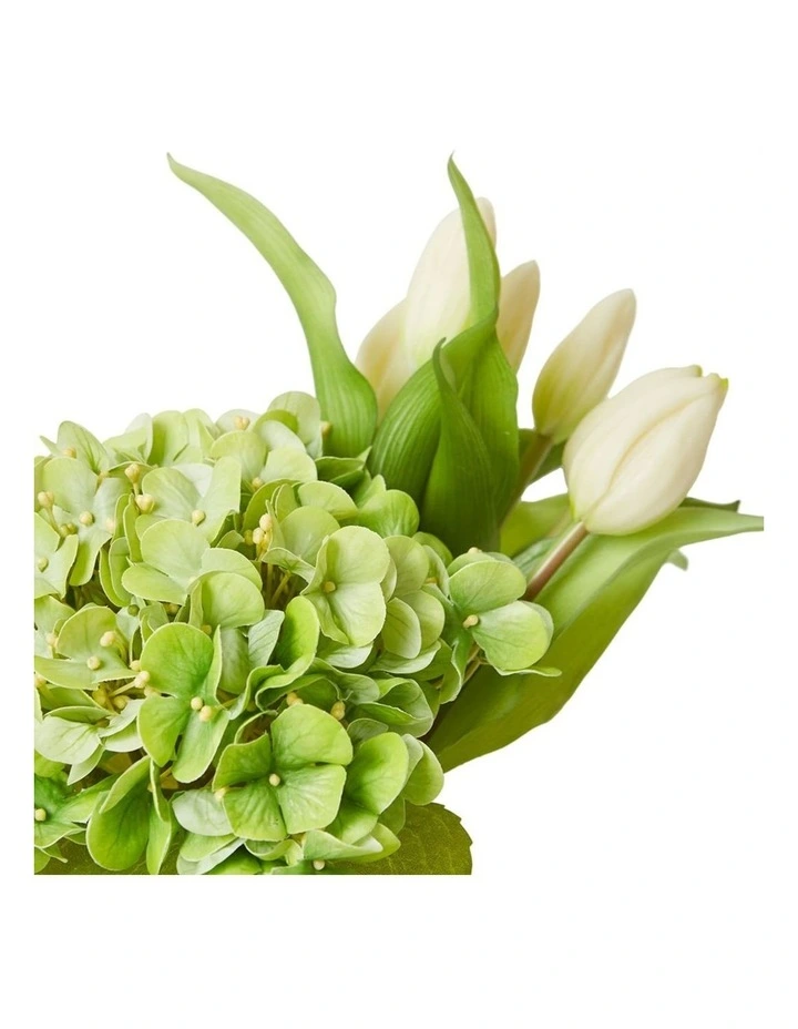 Hydrangea Tulip Mix in Green 29cm image 2