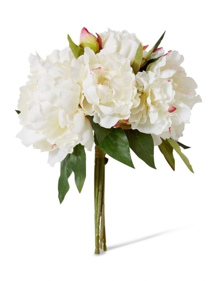 Peony Juliana Bouquet in White 15cm image 2