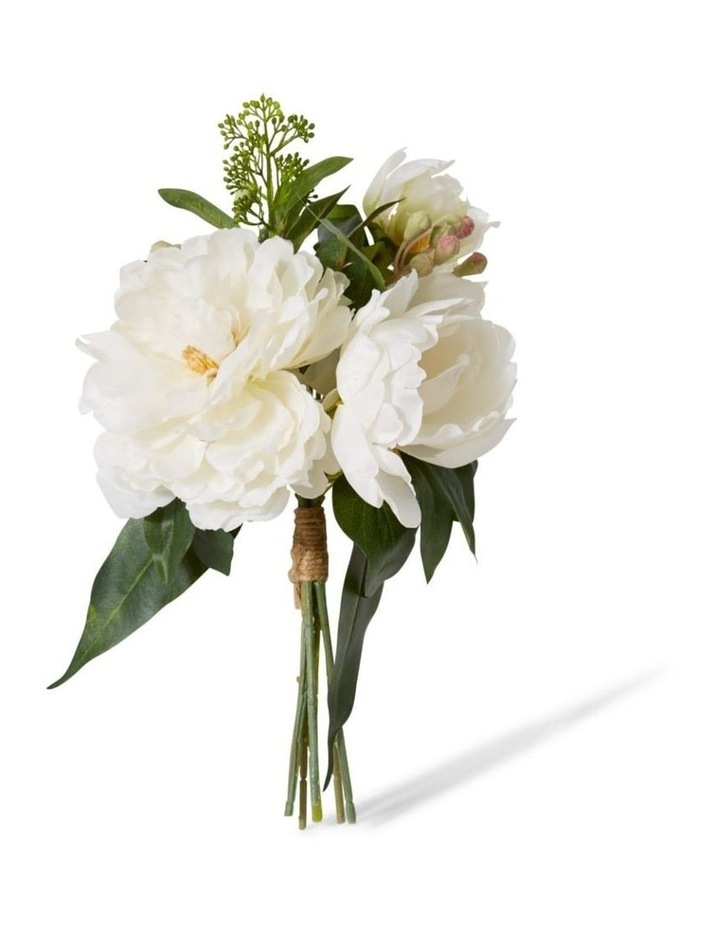 Peony Sophia Bouquet in White 33cm image 1