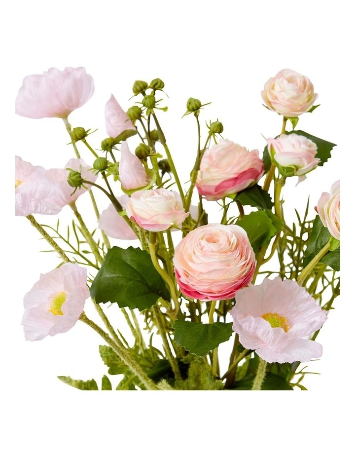 Poppy Ranuncmulus Bundle in Pink 45cm image 2