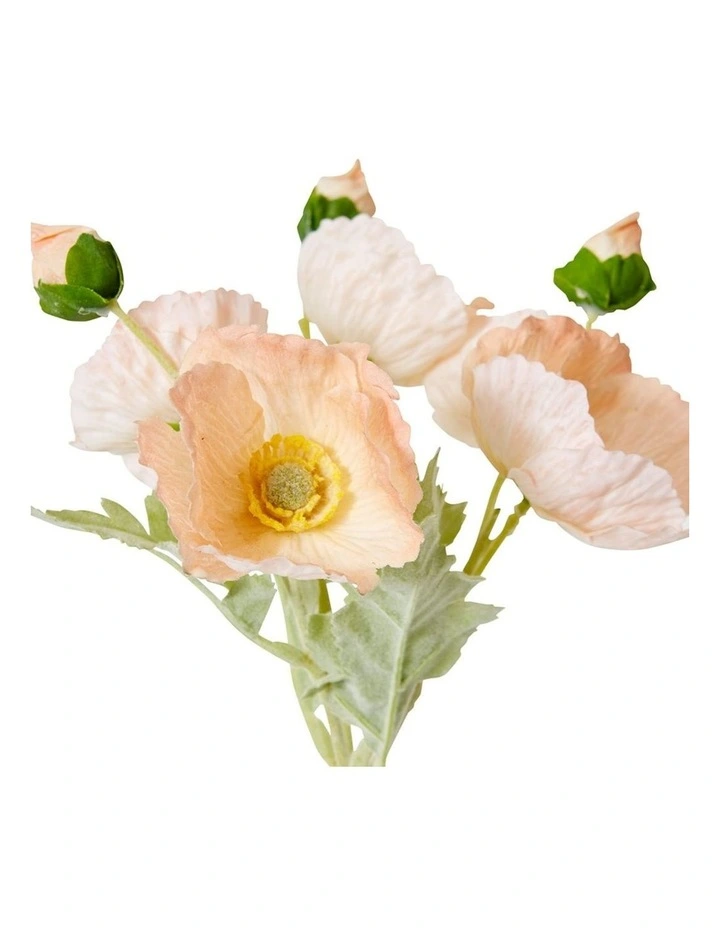 Poppy Bundle Real Toucmh in Peacmh 35cm image 2