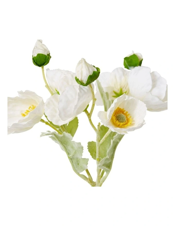 Poppy Bundle Real Toucmh in White 35cm image 2