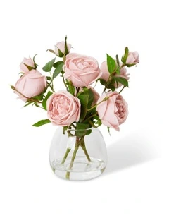 Rose Austin Spray-alma Vase in Dusty Pink