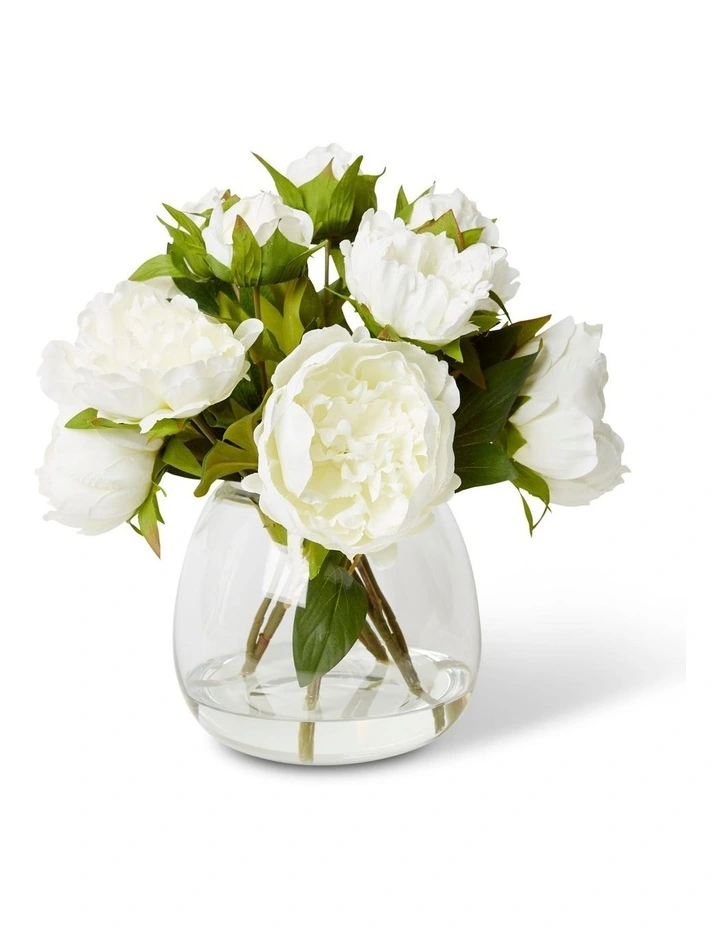 Peony-Alma Vase 36cm in White image 1