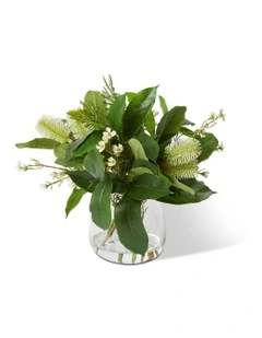 Banksia Spray Alma Vase in White